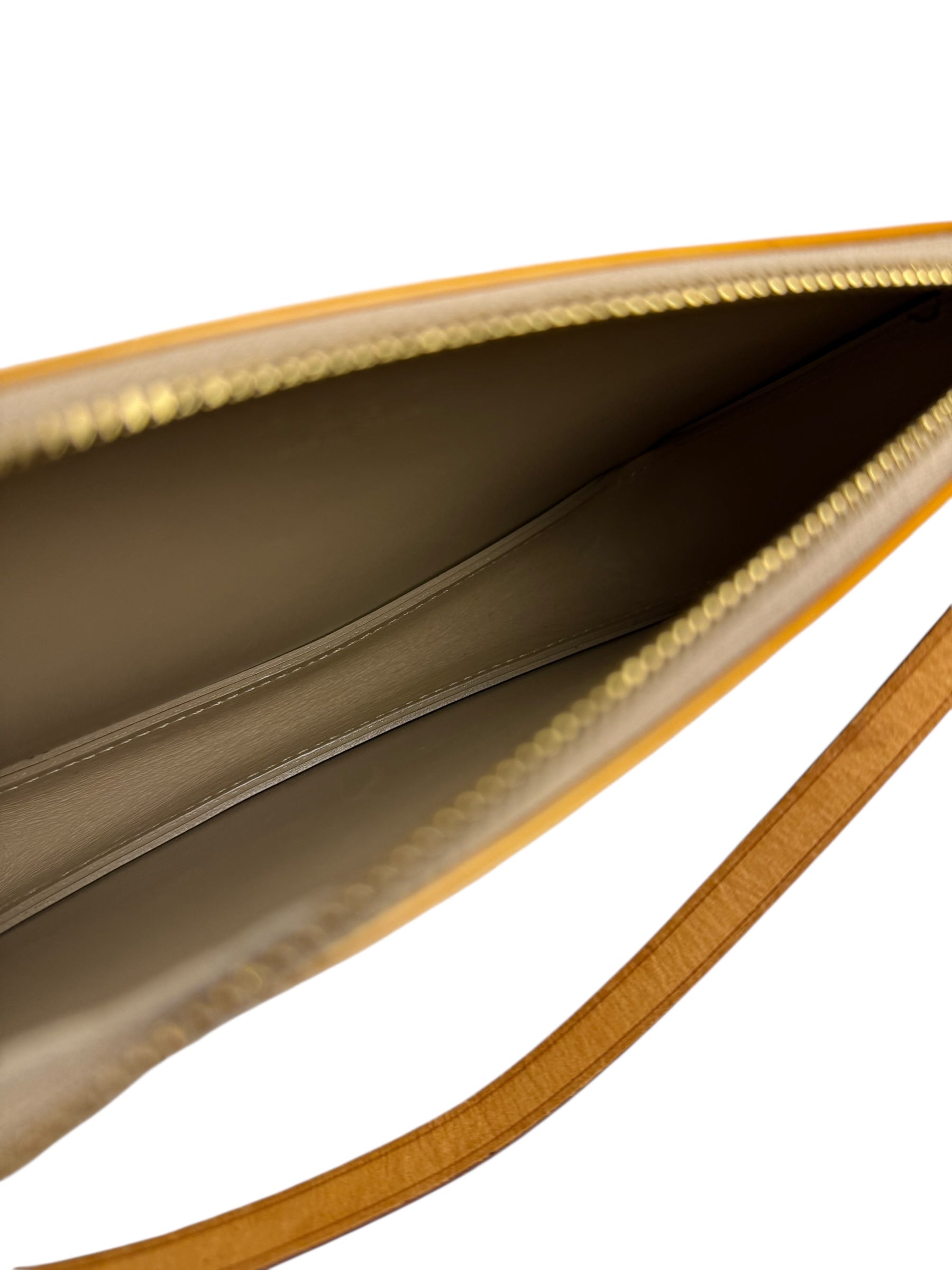 Louis Vuitton Monogram Vernis Pochette Yellow