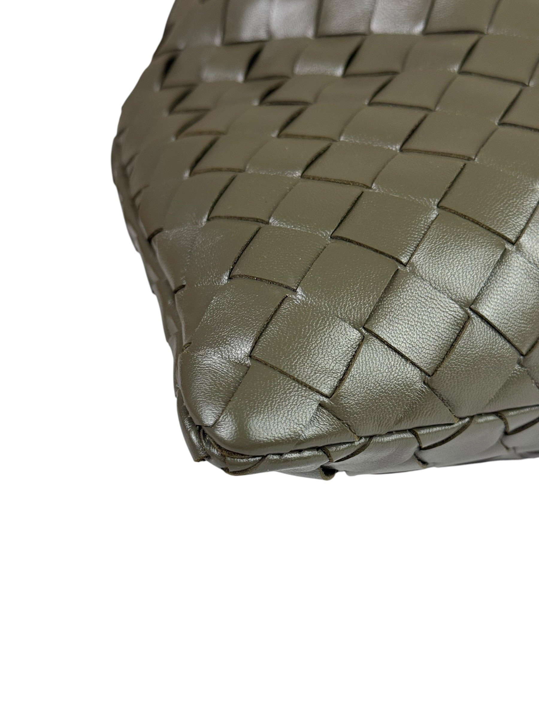 Bottega Veneta Olive Green Intrecciato Dustbag Pouch