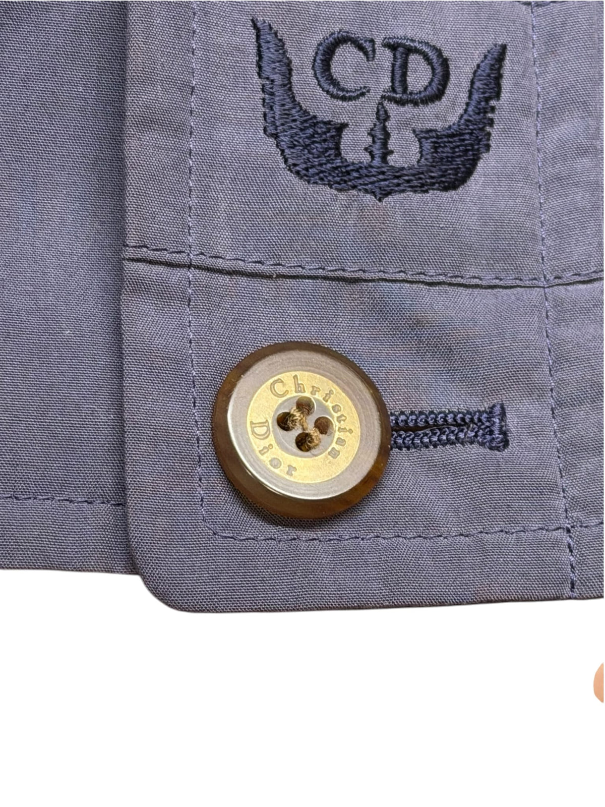 Vintage Christian Dior Blue Monsieur Zip-Up Jacket