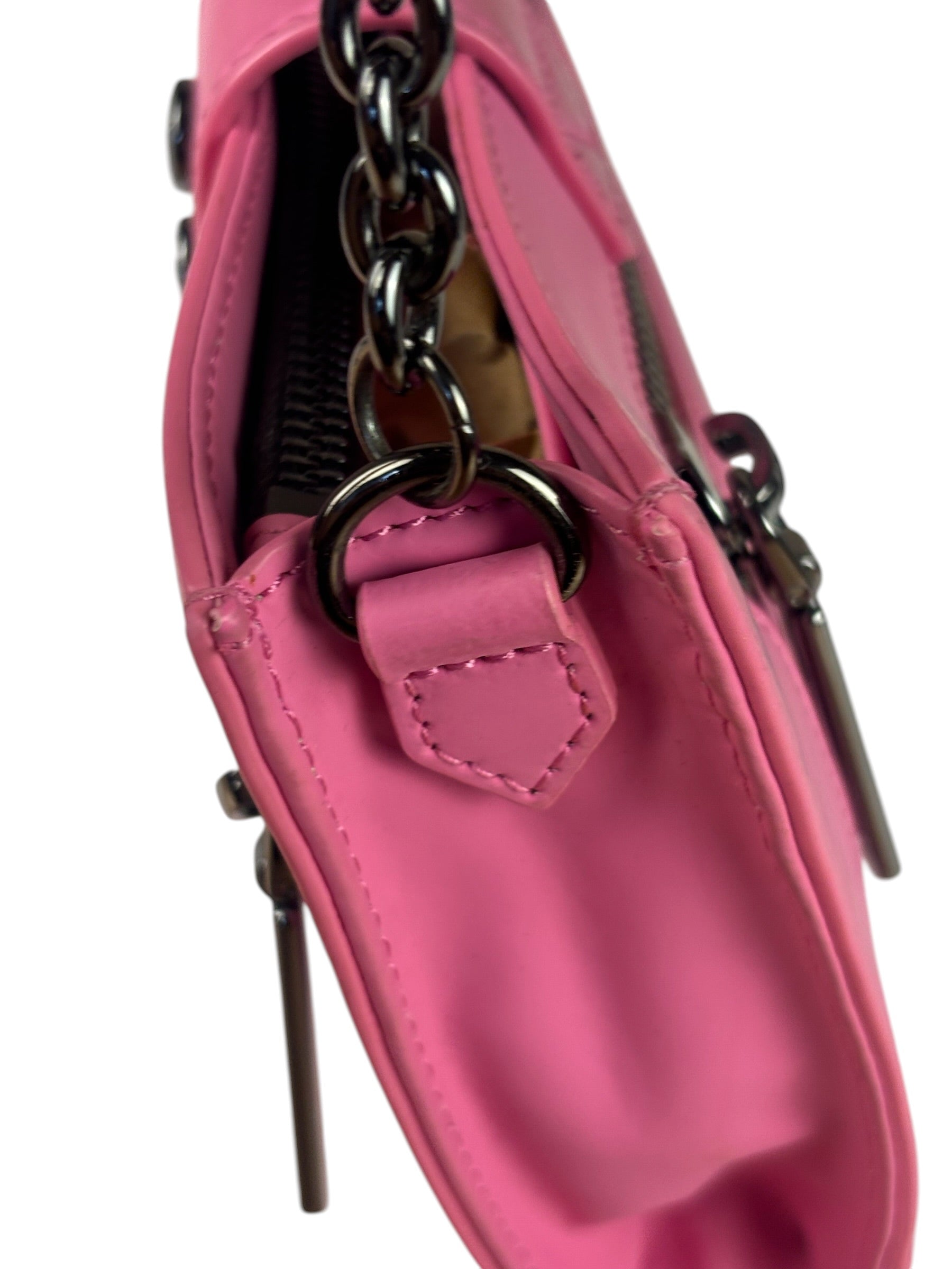 Kenzo Kalifornia Pink Leather Wallet On Chain
