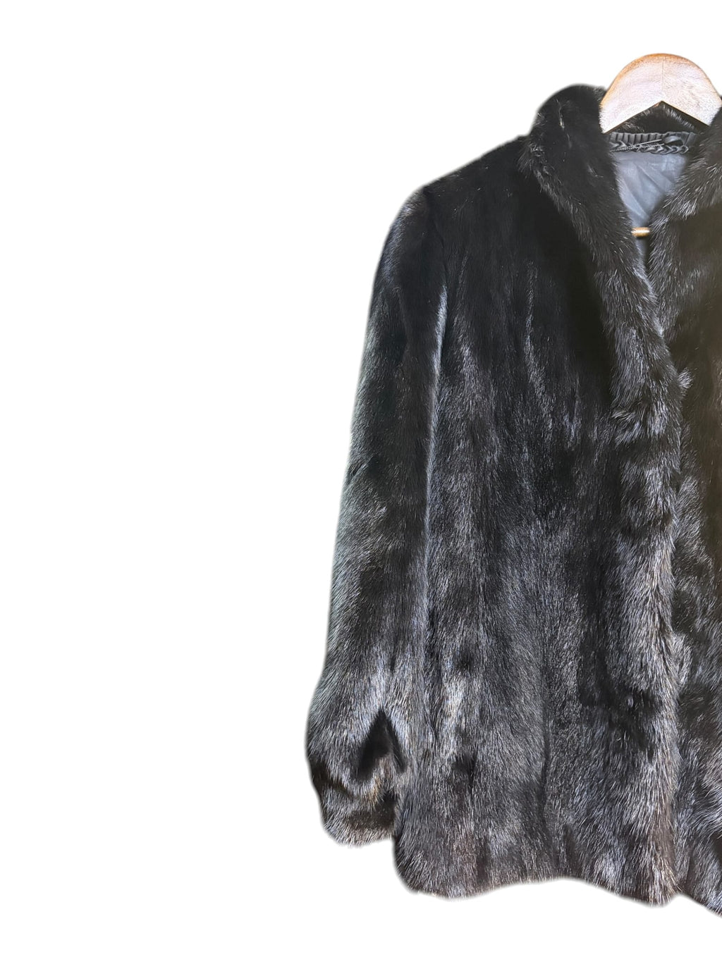 Vintage Black Dyed Mink Fur Coat