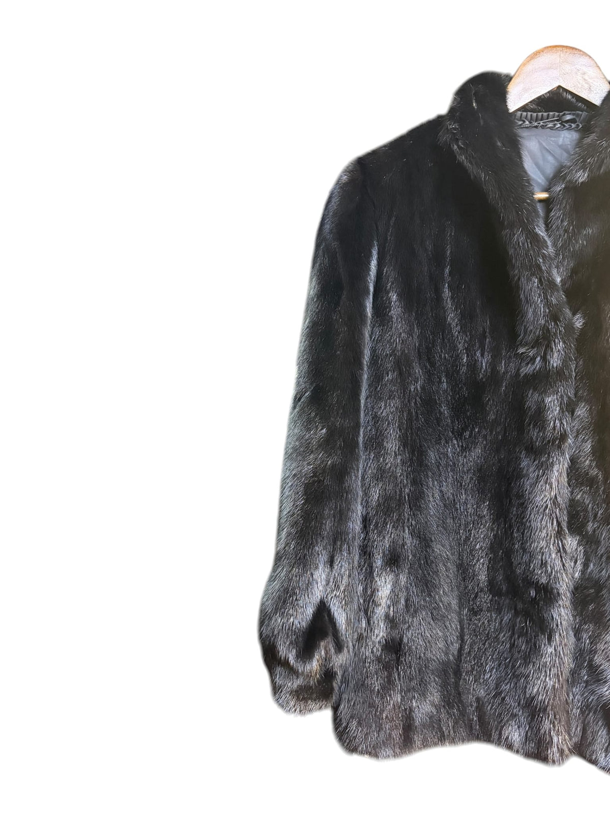 Vintage Black Dyed Mink Fur Coat