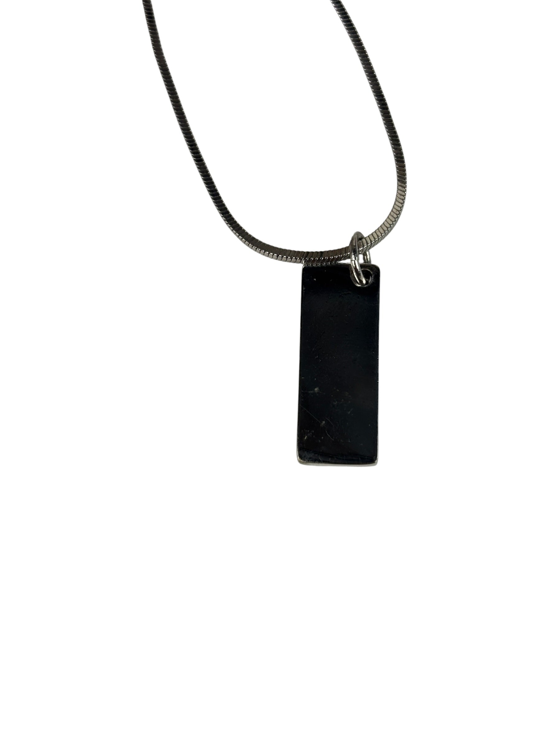 Christian Dior Silver Trotter Number 2 Oblique Pendant Necklace