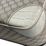 Celine Beige Leather Trim Macadam Boogie Tote