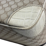 Celine Beige Leather Trim Macadam Boogie Tote