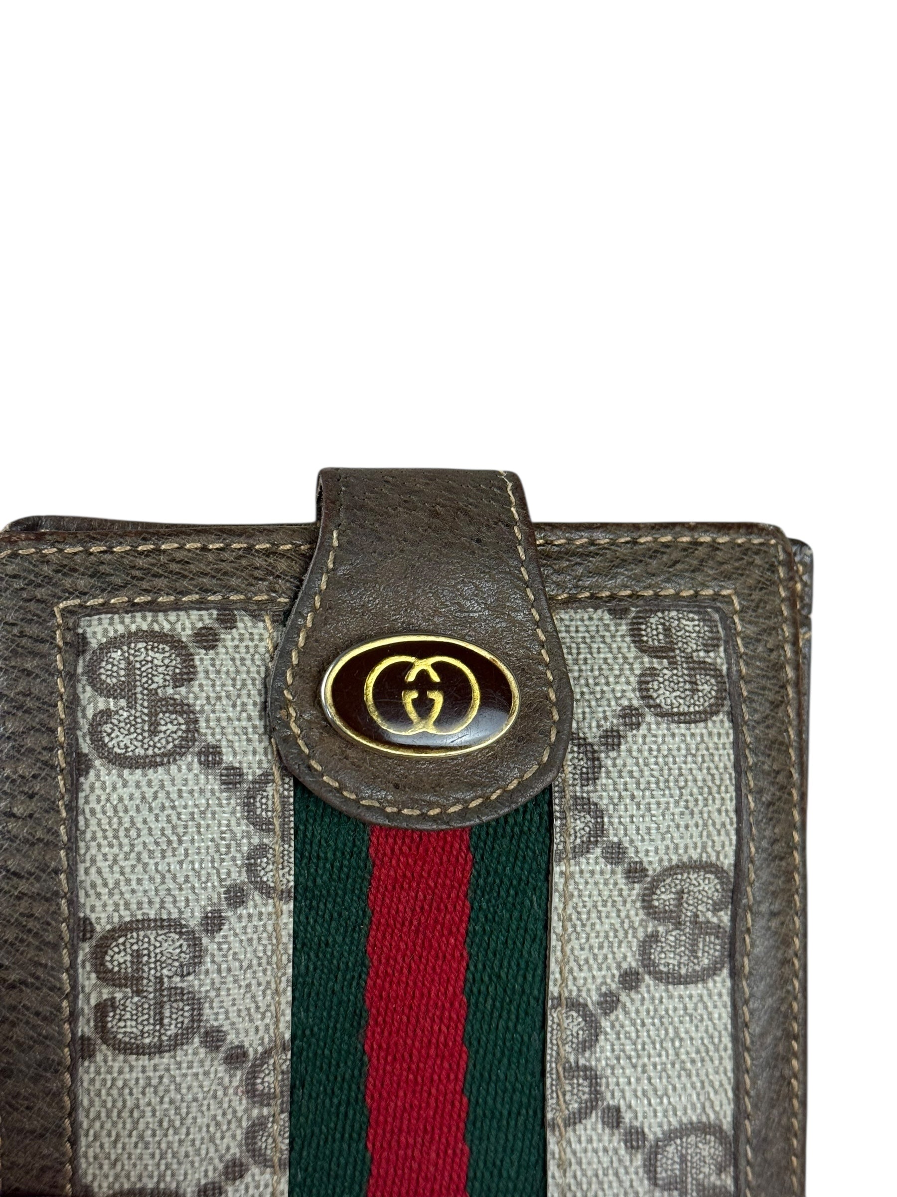 Gucci GG Vintage Sherry Line Compact Wallet
