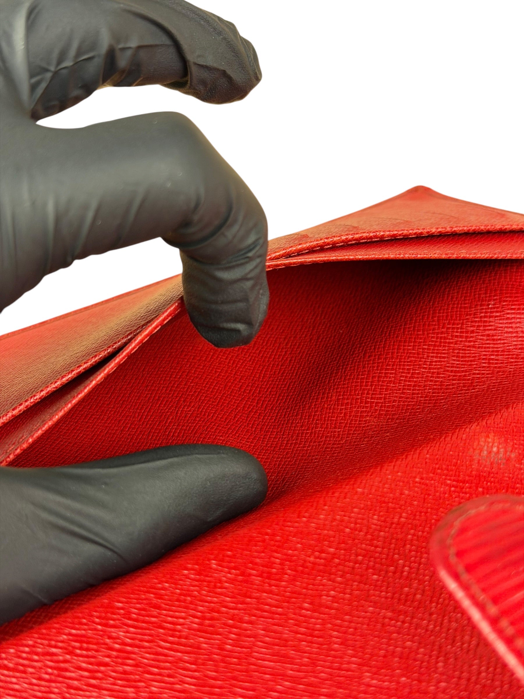 Louis Vuitton Vintage Red Epi Leather Agenda Cover Pochette