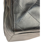Chanel Black Quilted Leather Jumbo Flap Bag 1995