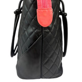 Chanel Black Quilted Leather Ligne Cambon Tote Mid 2000's