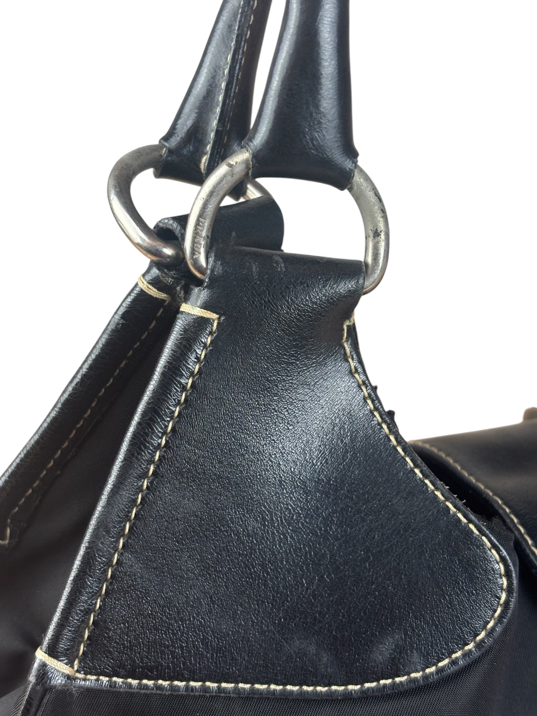 Prada Black Nylon Tessuto Shoulder Bag