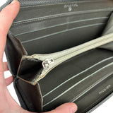 Chanel Caviar Leather Grey Zip Wallet