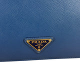 Prada Blue Saffiano Leather 2Way Briefcase Bag