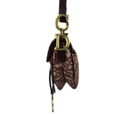 Christian Dior Burgundy Trotter Mini Saddle Bag