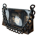 Chanel Black PVC Vinyl Coco Windows Pochette 2003