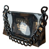 Chanel Black PVC Vinyl Coco Windows Pochette 2003