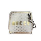 Gucci White Leather Stars Guccy Mini 2Way Bag