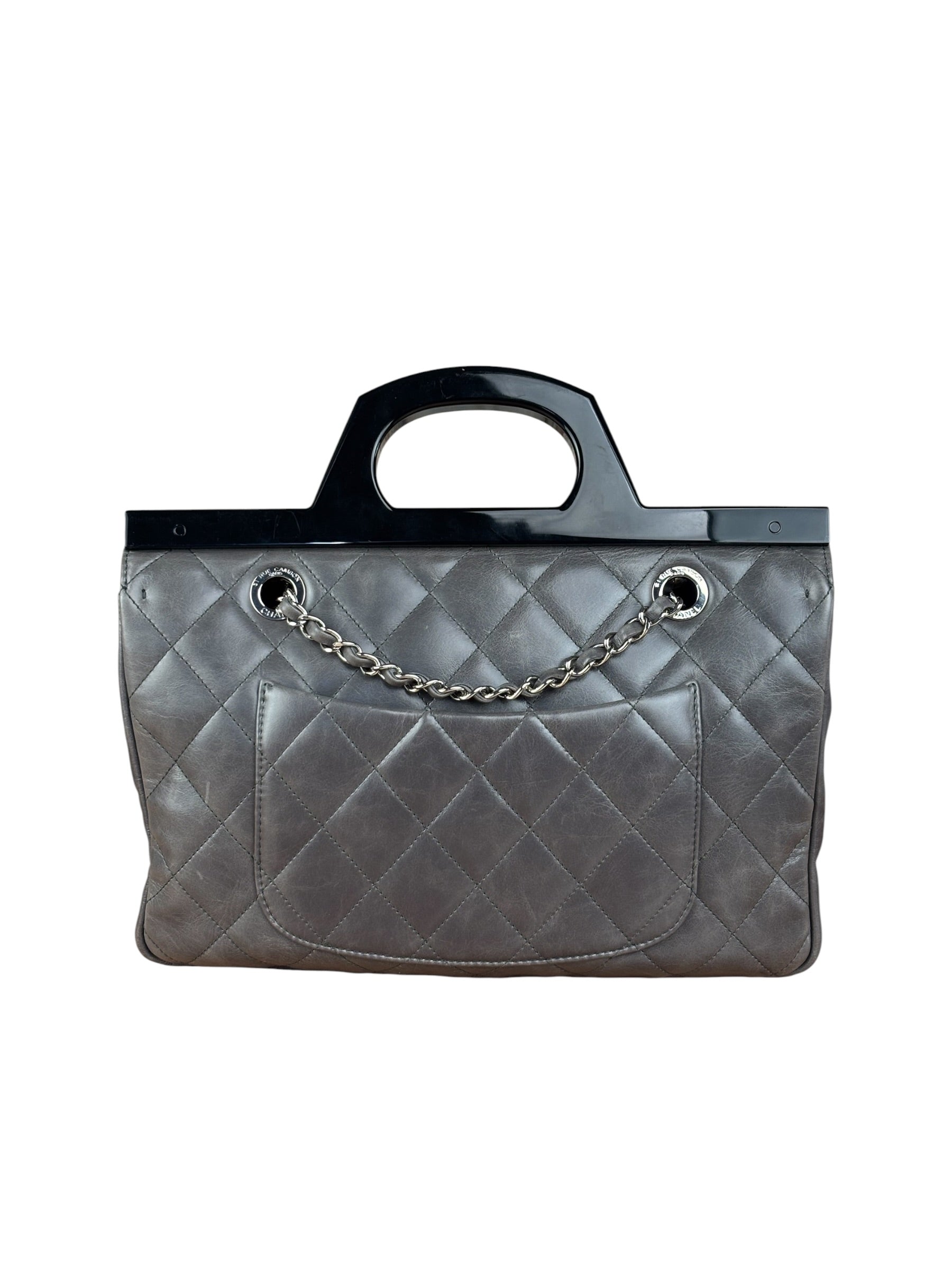 Chanel Dark Grey Cockpit Flap Shoulder Bag 2015