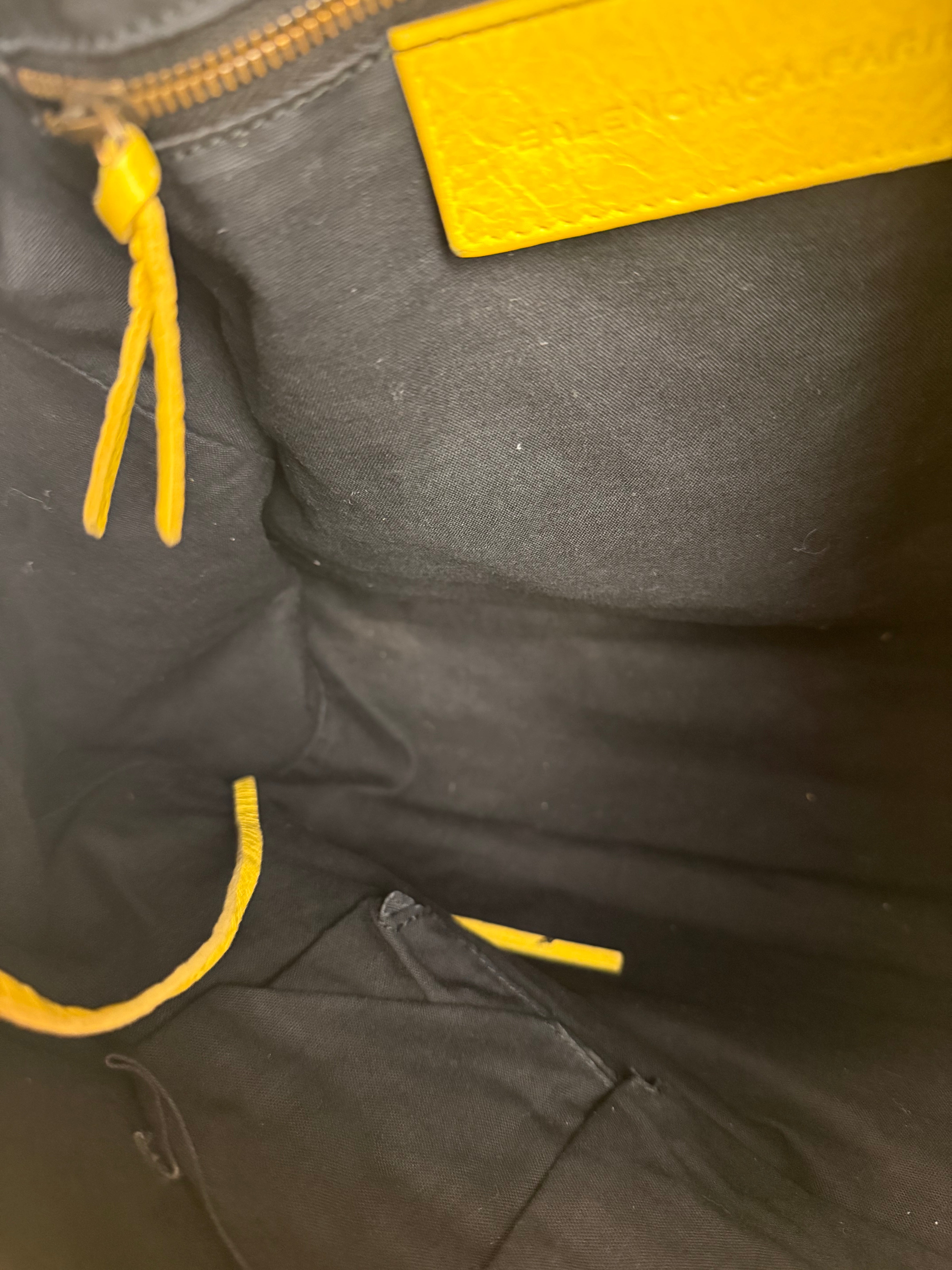 Balenciaga Yellow Leather Classic City Bag