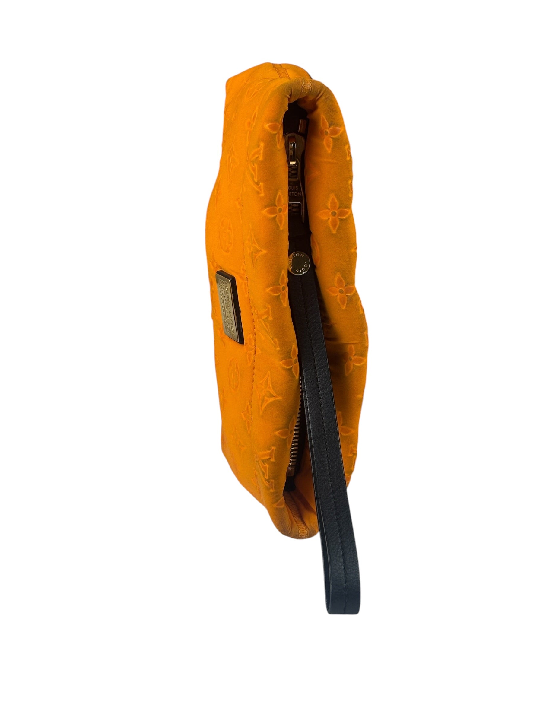 Louis Vuitton Vintage Orange Monogram Neoprene Scuba Clutch