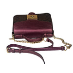 Coach Metallic Berry Leather Signature Cassidy Two-Way Bag