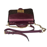 Coach Metallic Berry Leather Signature Cassidy Two-Way Bag