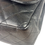 Chanel Black Caviar Quilted Flap Large Flap Bag 2006