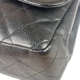 Chanel Black Caviar Quilted Flap Large Flap Bag 2006