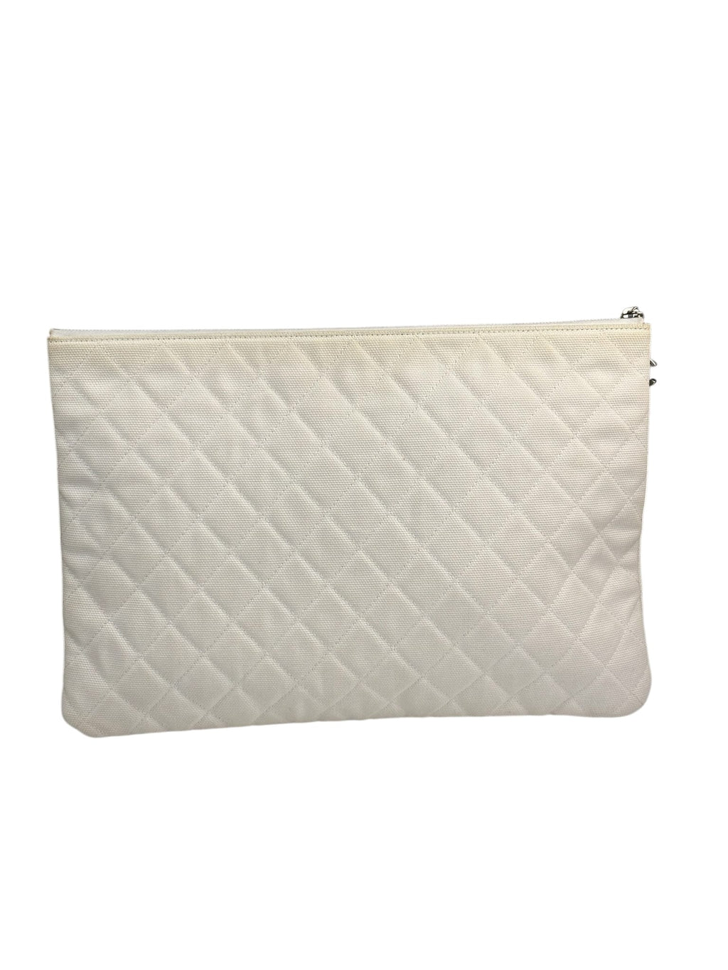 Chanel White Cloth Caviar Quilted Viva Coco Cuba Libre O-Case 2016
