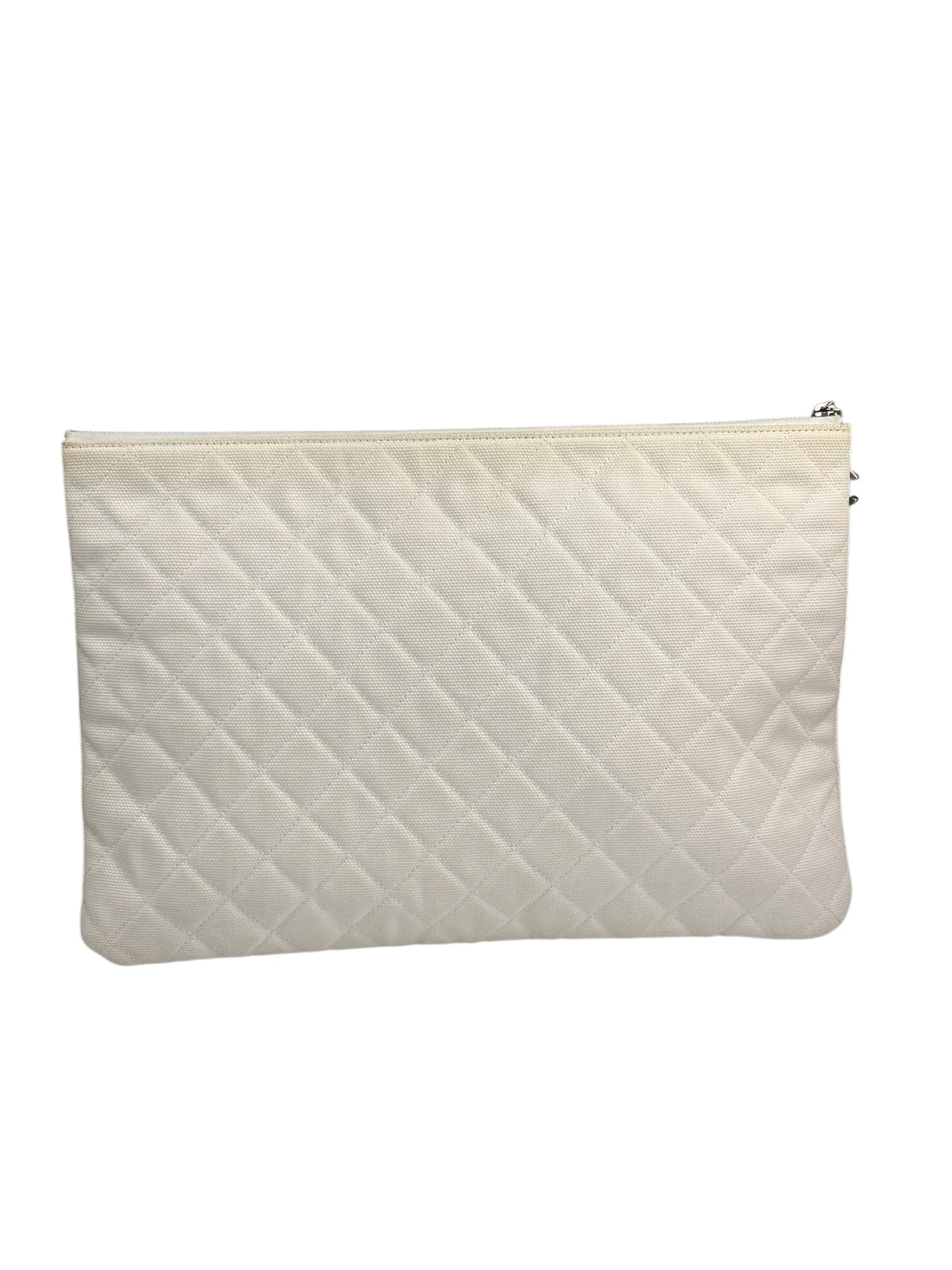 Chanel White Cloth Caviar Quilted Viva Coco Cuba Libre O-Case 2016