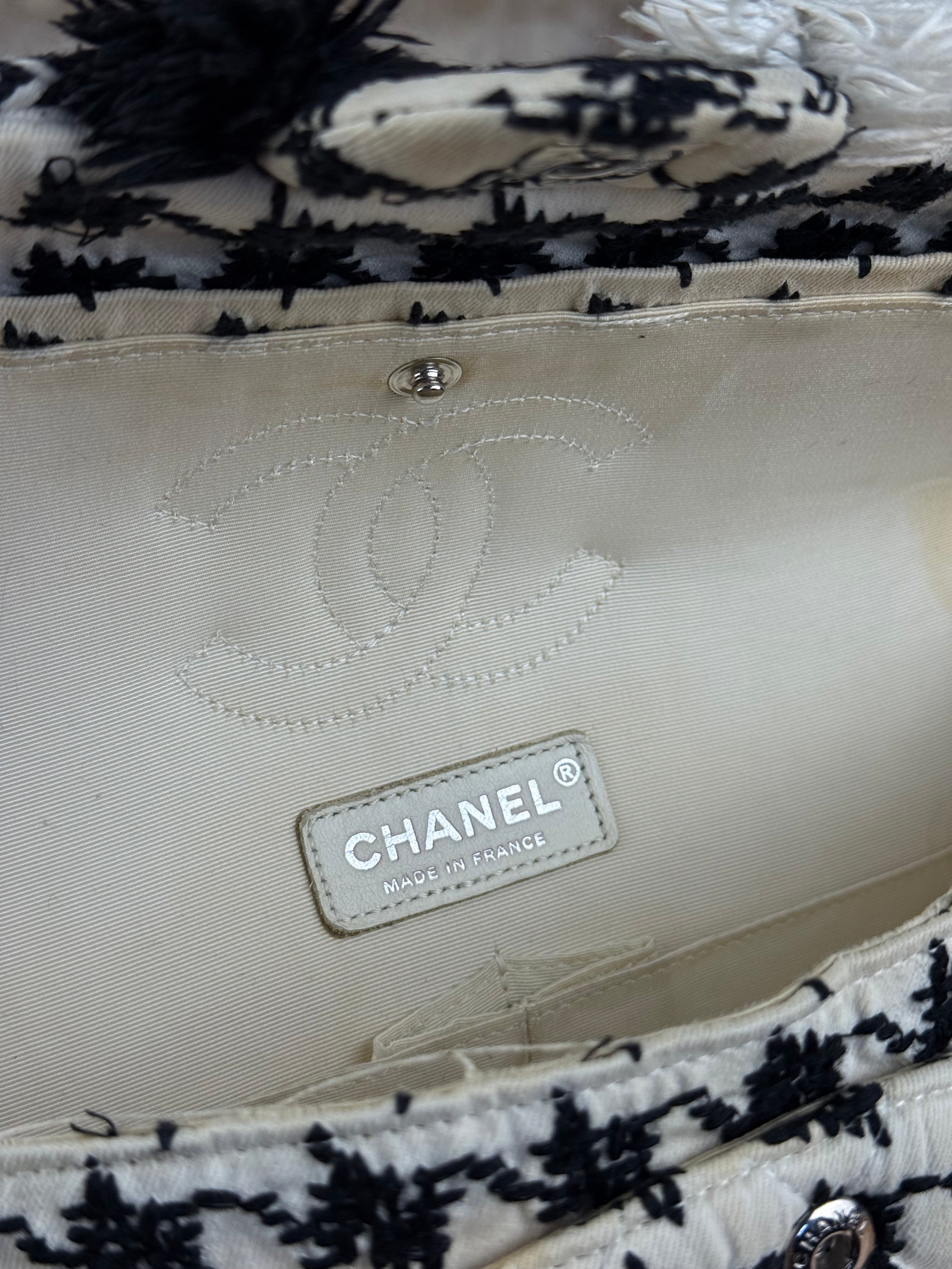 Chanel Tweed Woven Medium Classic Double Flap Bag 2014