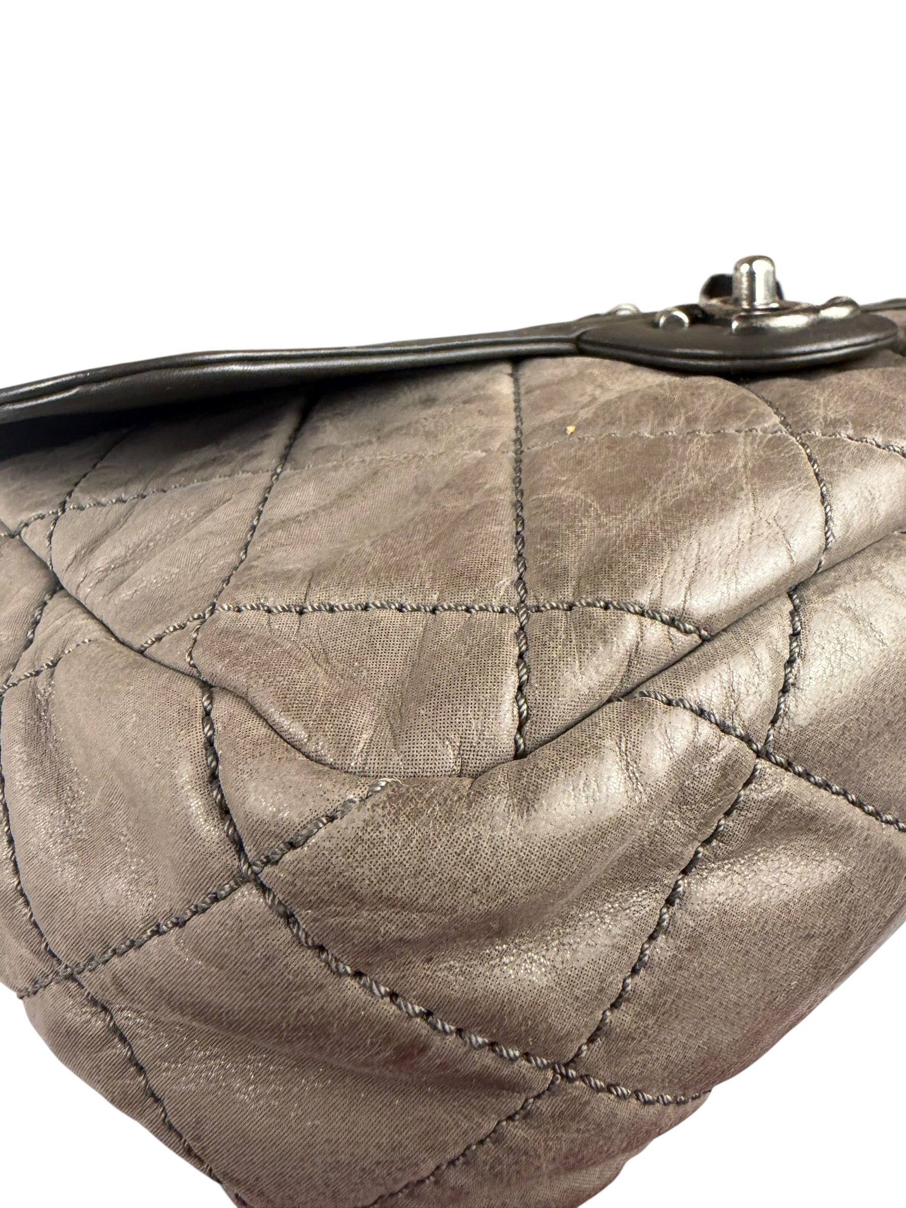 Chanel Bicolor Quilted Leather Chain Flap Bag 2011