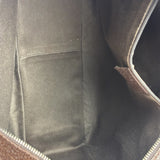 Gucci Brown Leather Trim GG Supreme Shoulder Bag