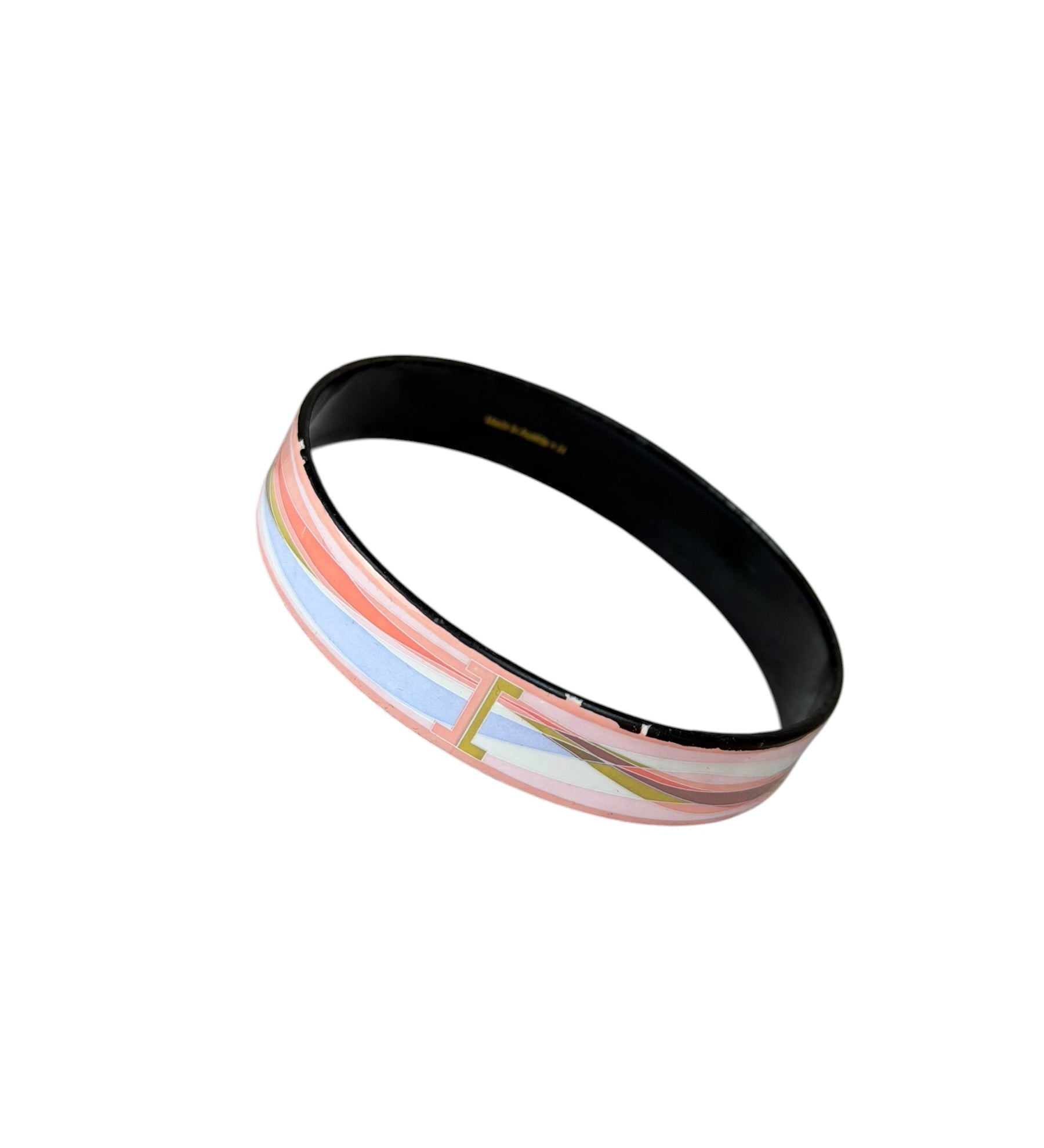 Hermes Abstract Wave Multicolor Bangle Bracelet