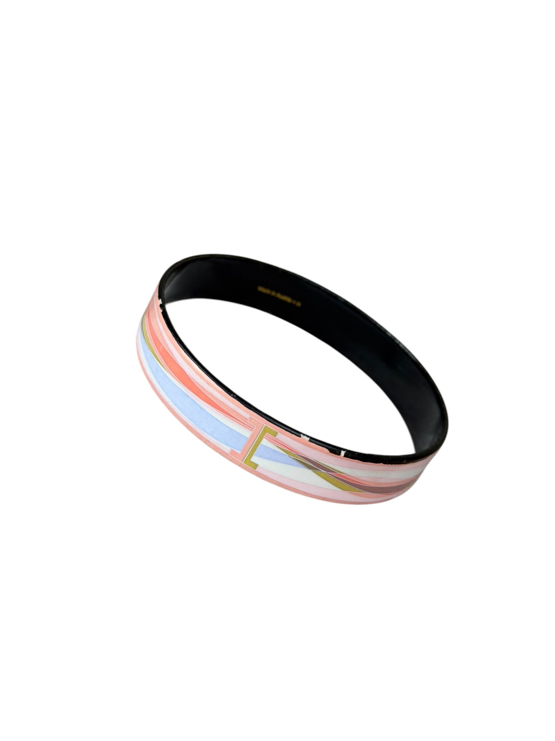 Hermes Abstract Wave Multicolor Bangle Bracelet