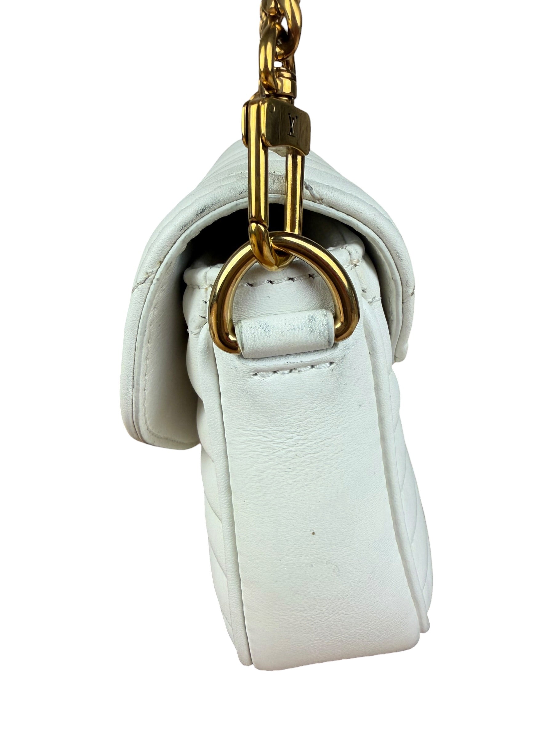 Louis Vuitton White Leather New Wave Multi Crossbody Pochette