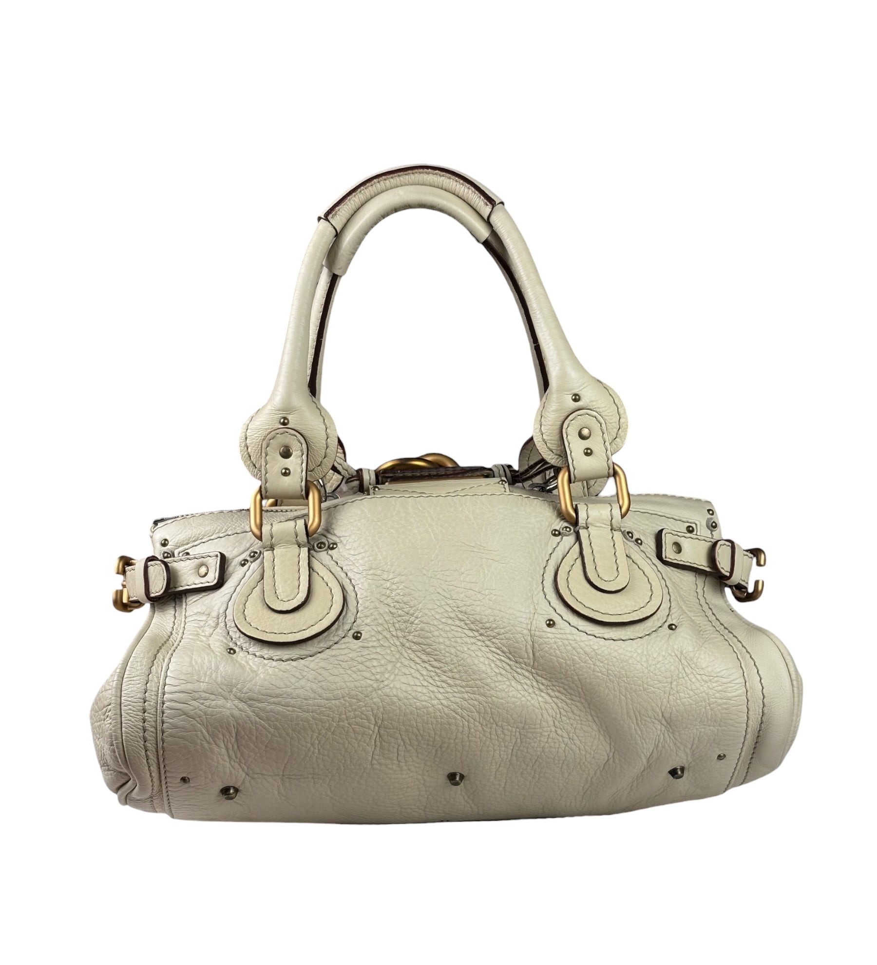 Chloe Beige Leather Paddington Shoulder Bag