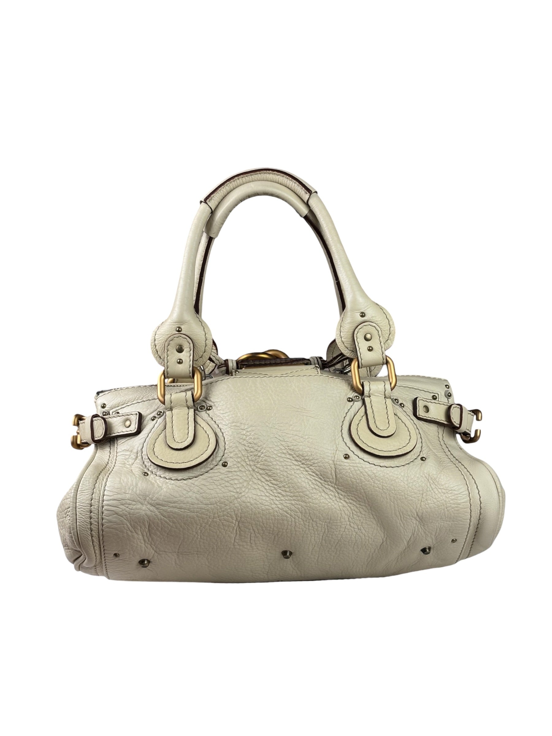 Chloe Beige Leather Paddington Shoulder Bag