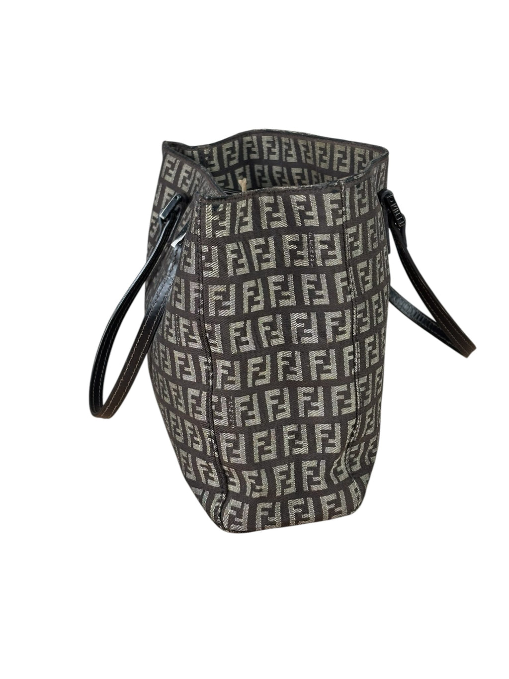 Fendi Brown Zucchino Canvas Mini Tote