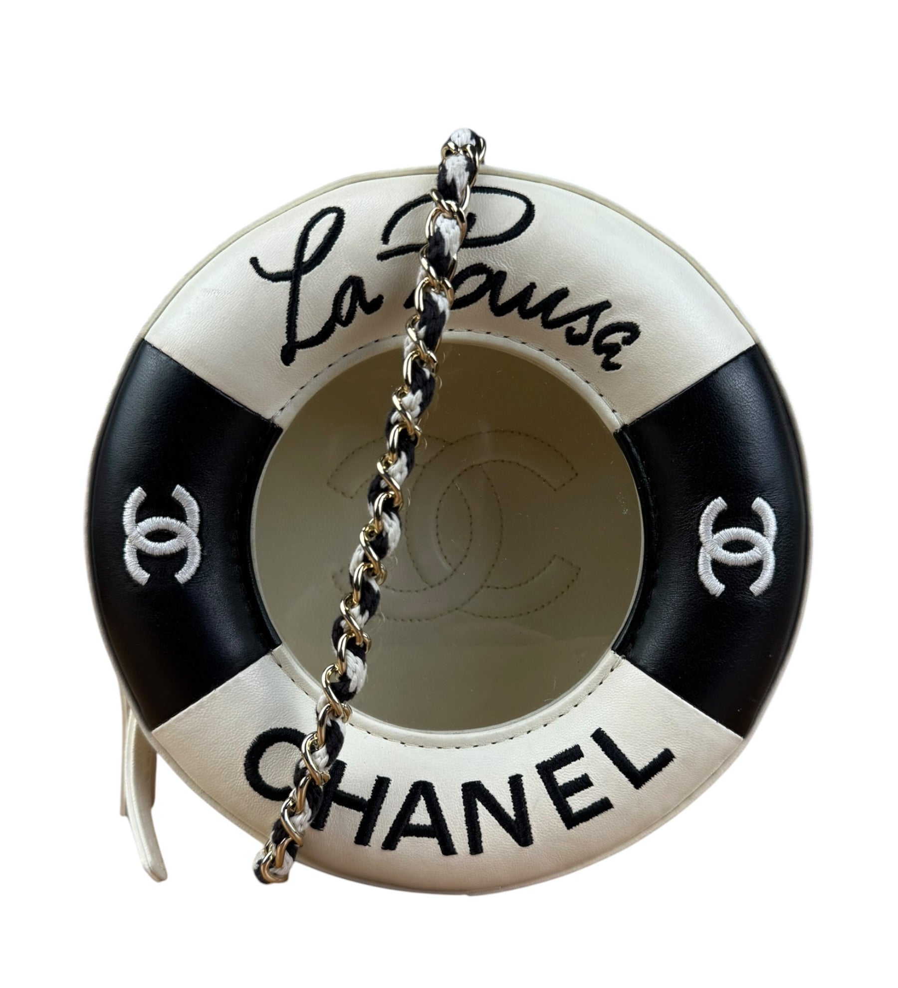 Chanel Limited Edition Lifesaver Round Crossbody Black 2017