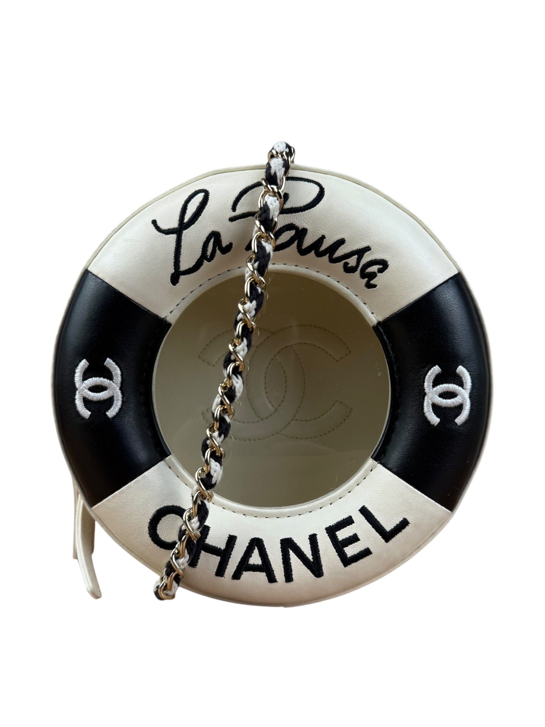 Chanel Limited Edition Lifesaver Round Crossbody Black 2017