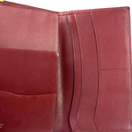 Cartier Vintage Burgundy Leather Bordeaux Bi-Fold Long Wallet