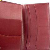 Cartier Vintage Burgundy Leather Bordeaux Bi-Fold Long Wallet