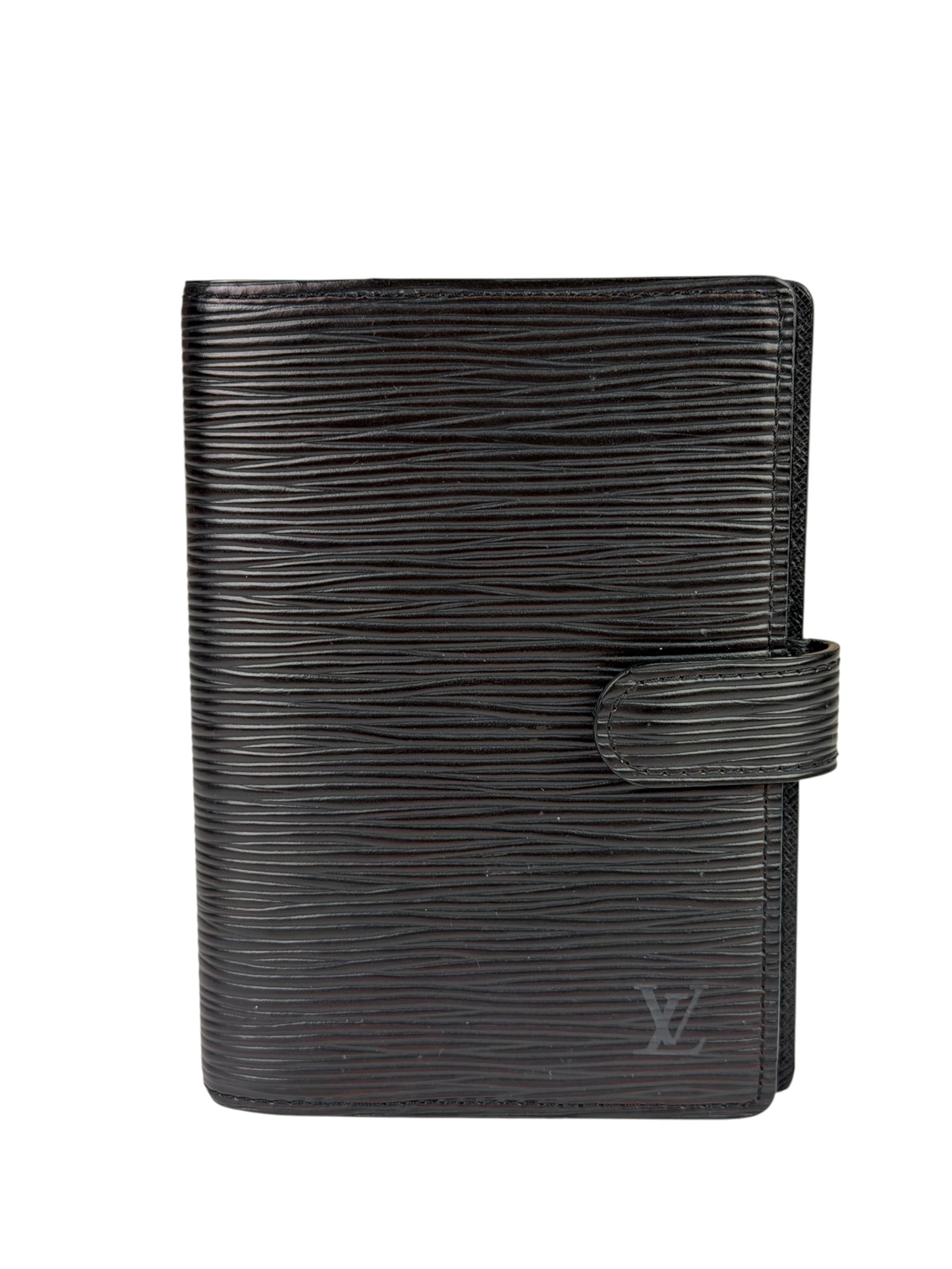 Louis Vuitton Black EPI Leather Agenda MM