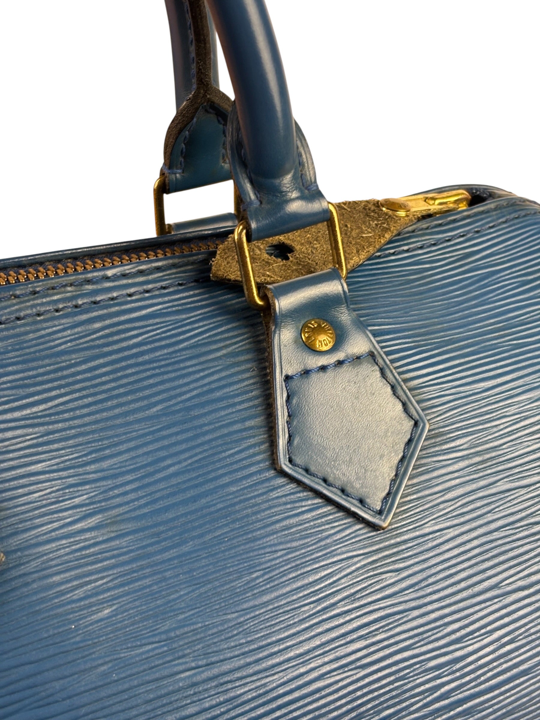 Louis Vuitton Blue Epi Leather Speed 25