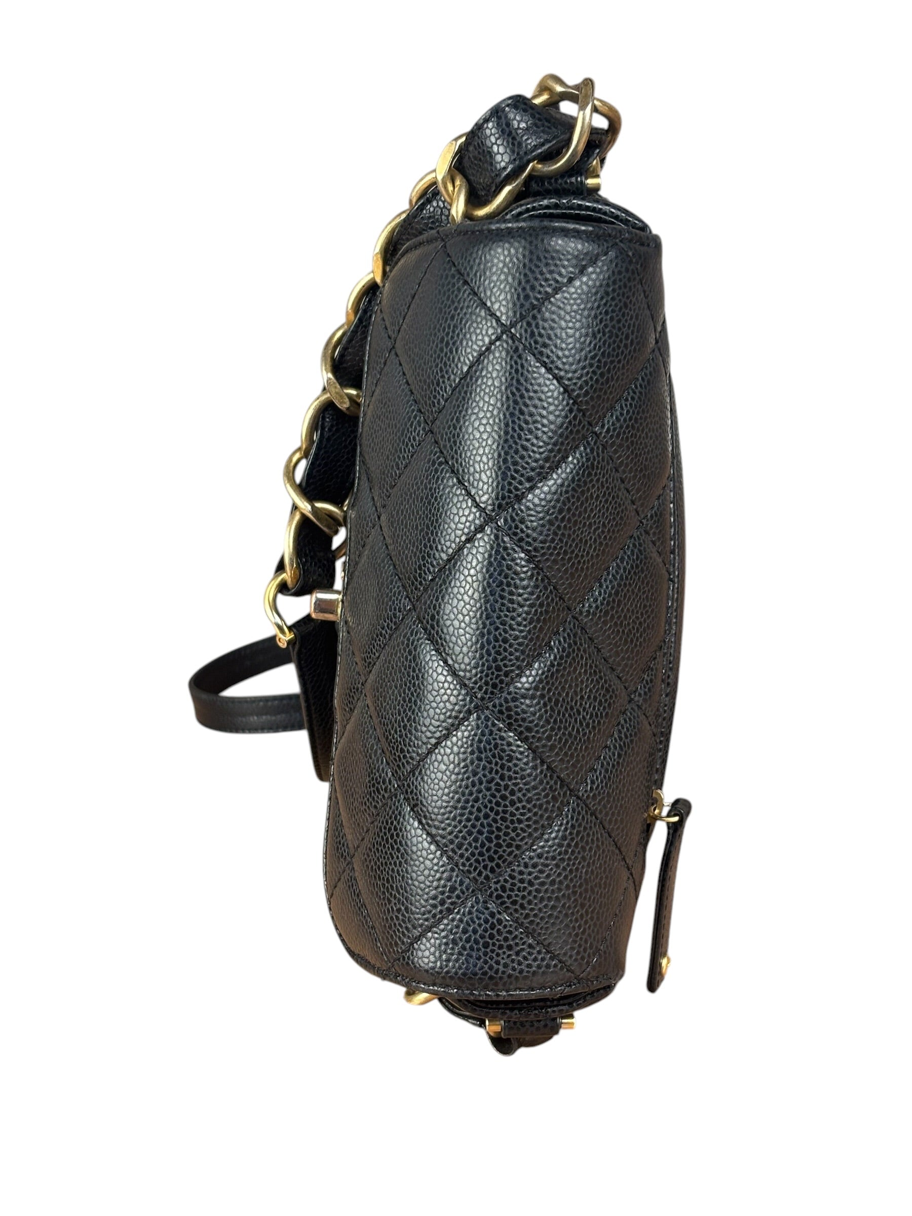 Chanel Black Caviar Quilted Leather Mini Square Flap Bag 2021