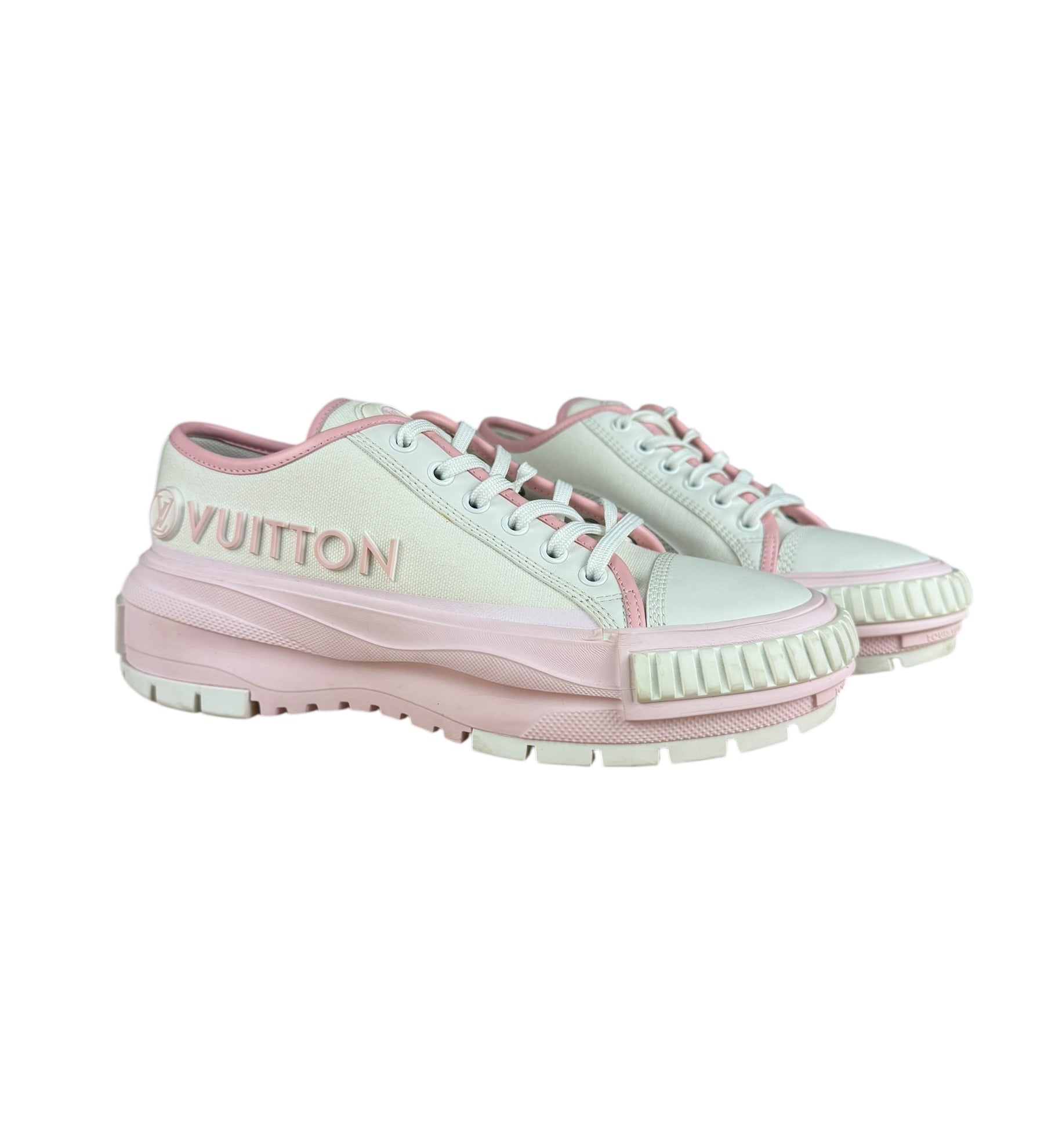 Louis Vuitton Canvas LV Squad Sneaker White/Pink