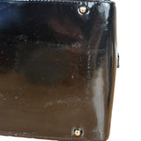 Chanel Black Patent Chocolate Bar Bowler Bag 2002