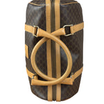 Celine Vintage Brown Coated Macadam Boston Handbag