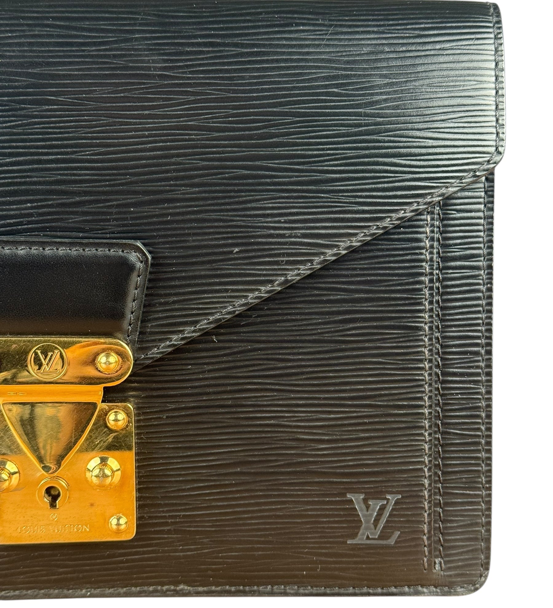 Louis Vuitton Black Epi Clutch