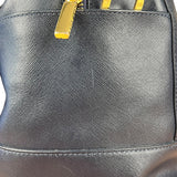 Tory Burch Saffiano Leather Navy Boston Bag